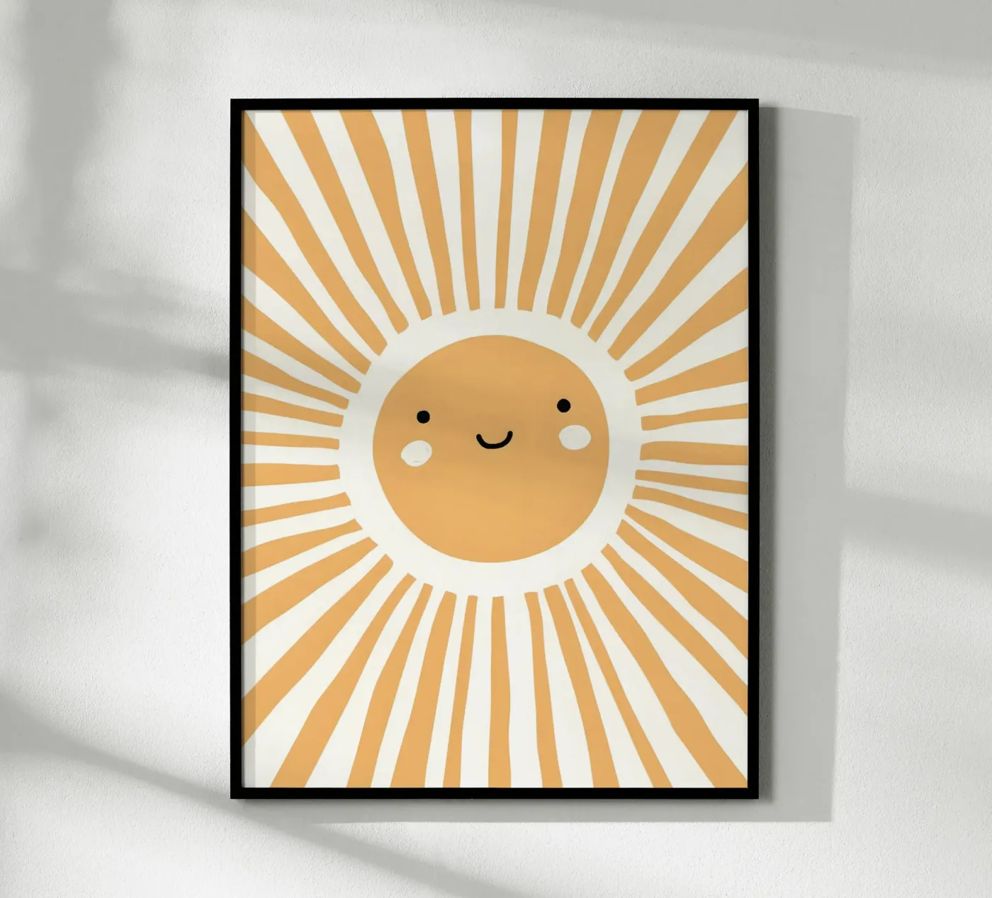 Sun Ray Print, Kids Wall Art, Nursery Print poster by Little Lola