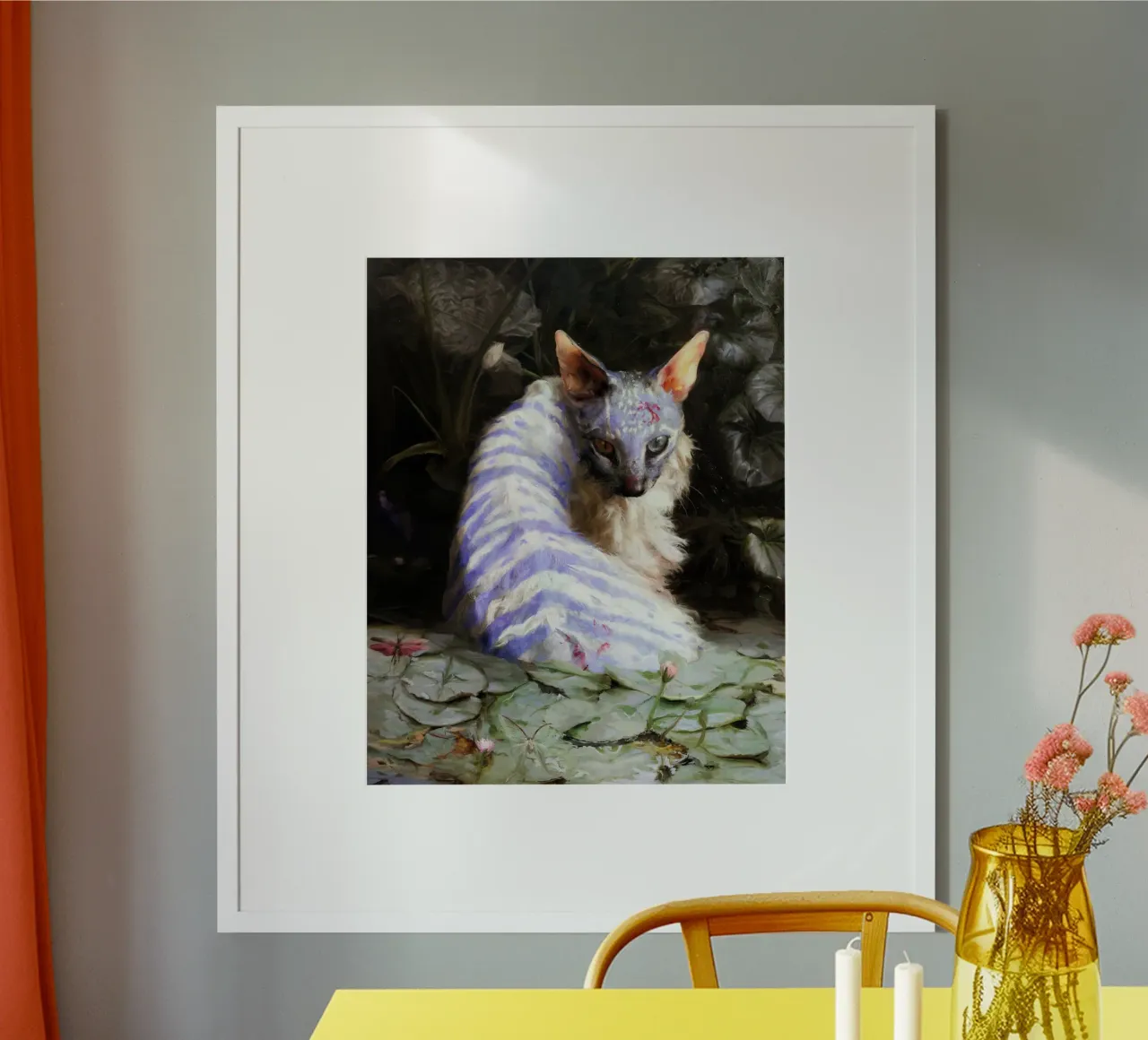 Guillermo Lorca Spring Pond poster con telaio in legno da Birgitart