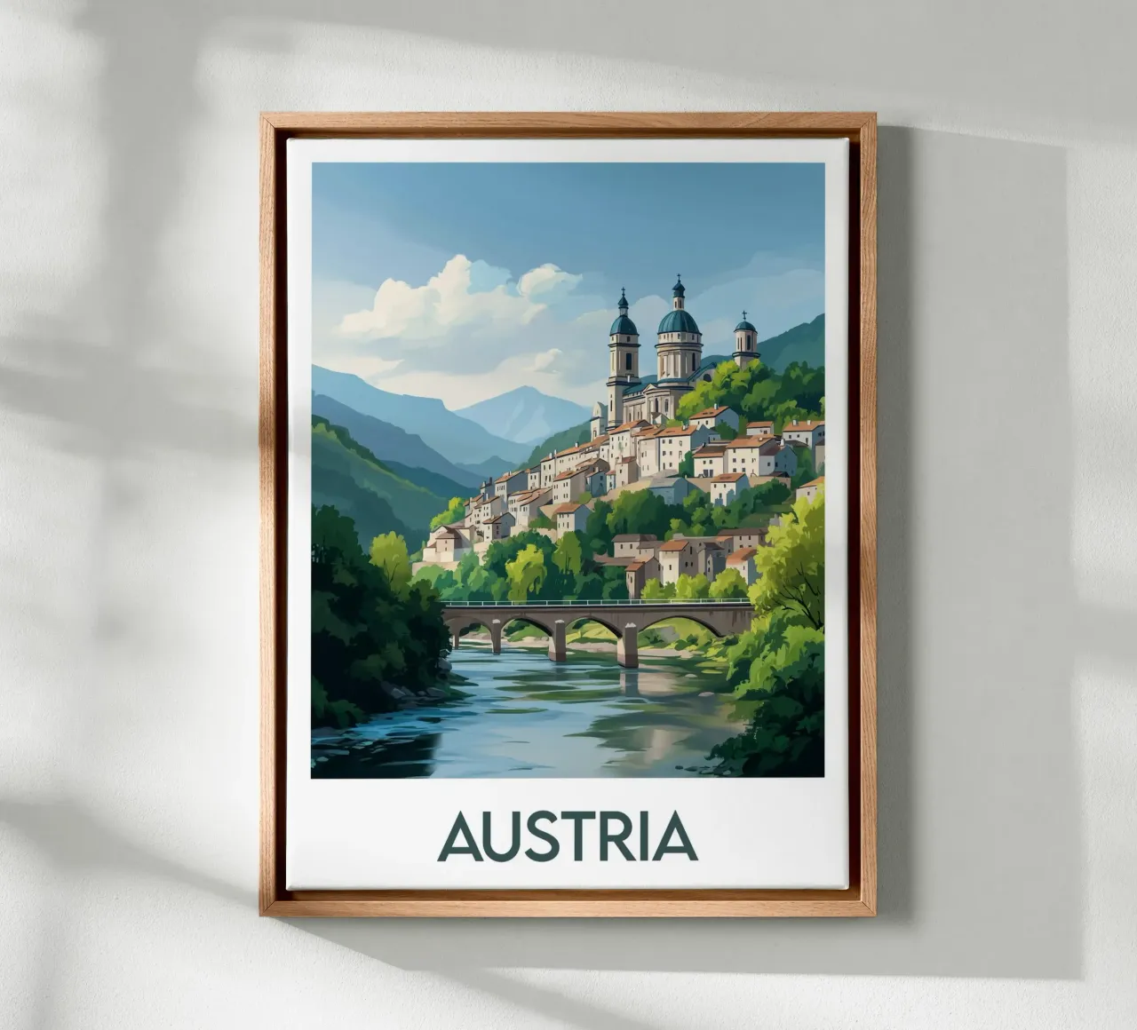 Affiche Autriche tela con Cornice a cassetta da Frame the World