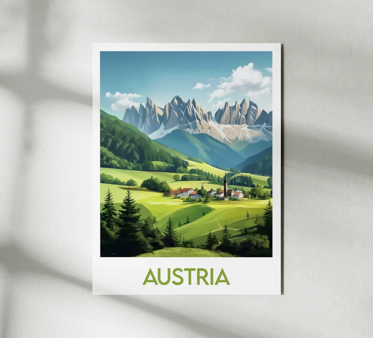 Affiche Autriche alluminio dibond da Frame the World