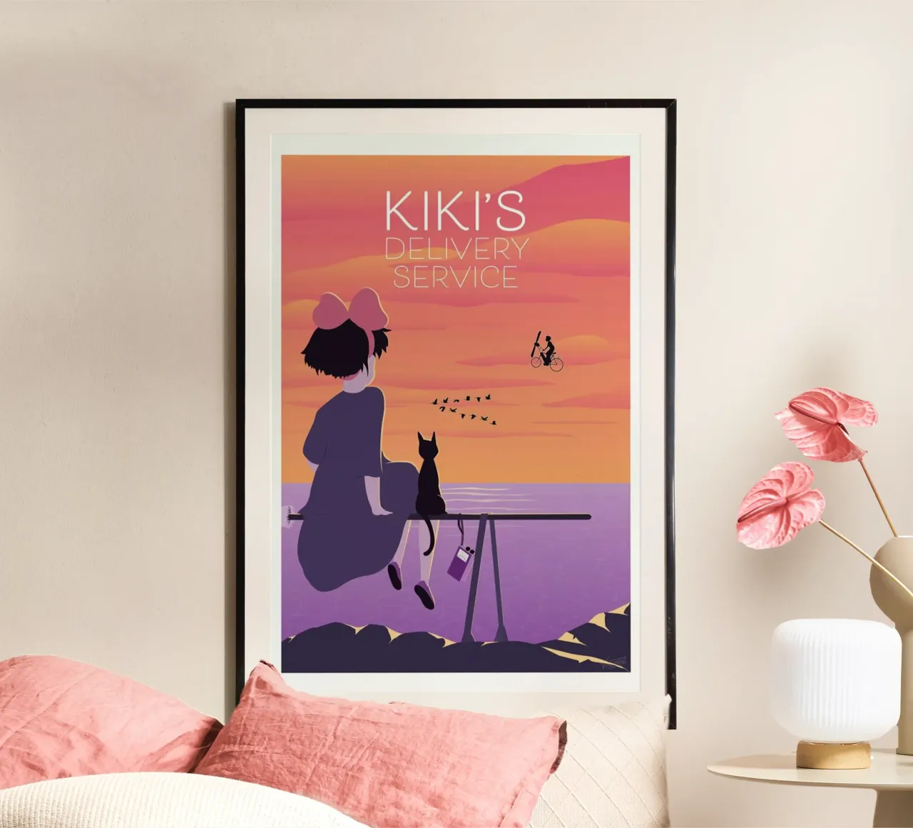Kiki's Delivery Service poster con telaio in legno da Gallery Print and Art Limited