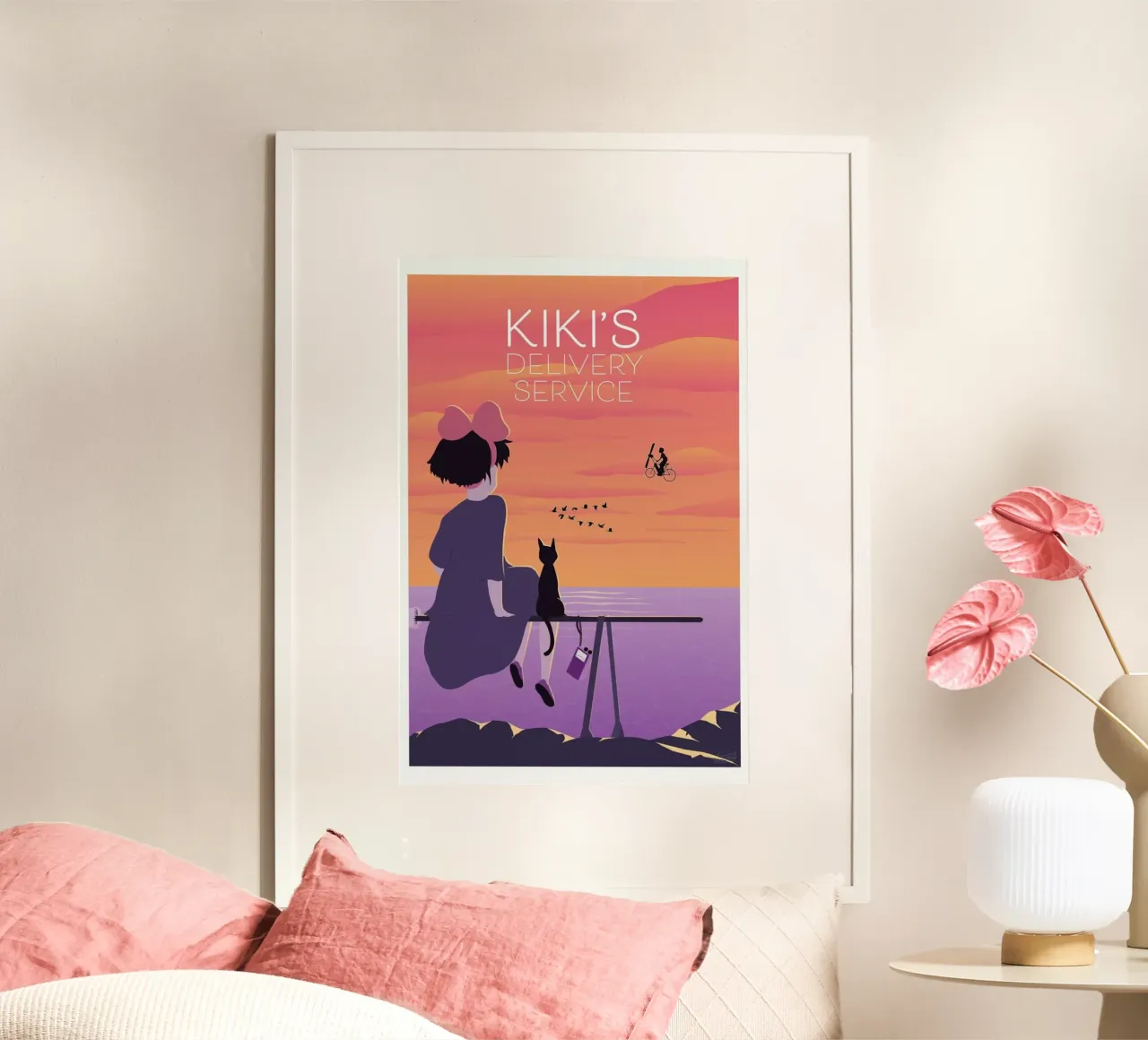 Kiki's Delivery Service poster con telaio in legno da Gallery Print and Art Limited
