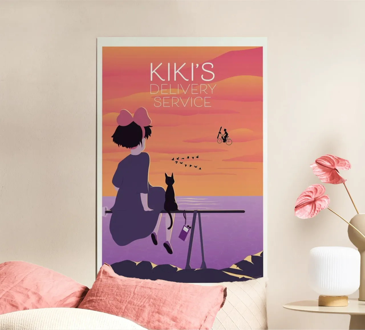 Kiki's Delivery Service poster con telaio in legno da Gallery Print and Art Limited