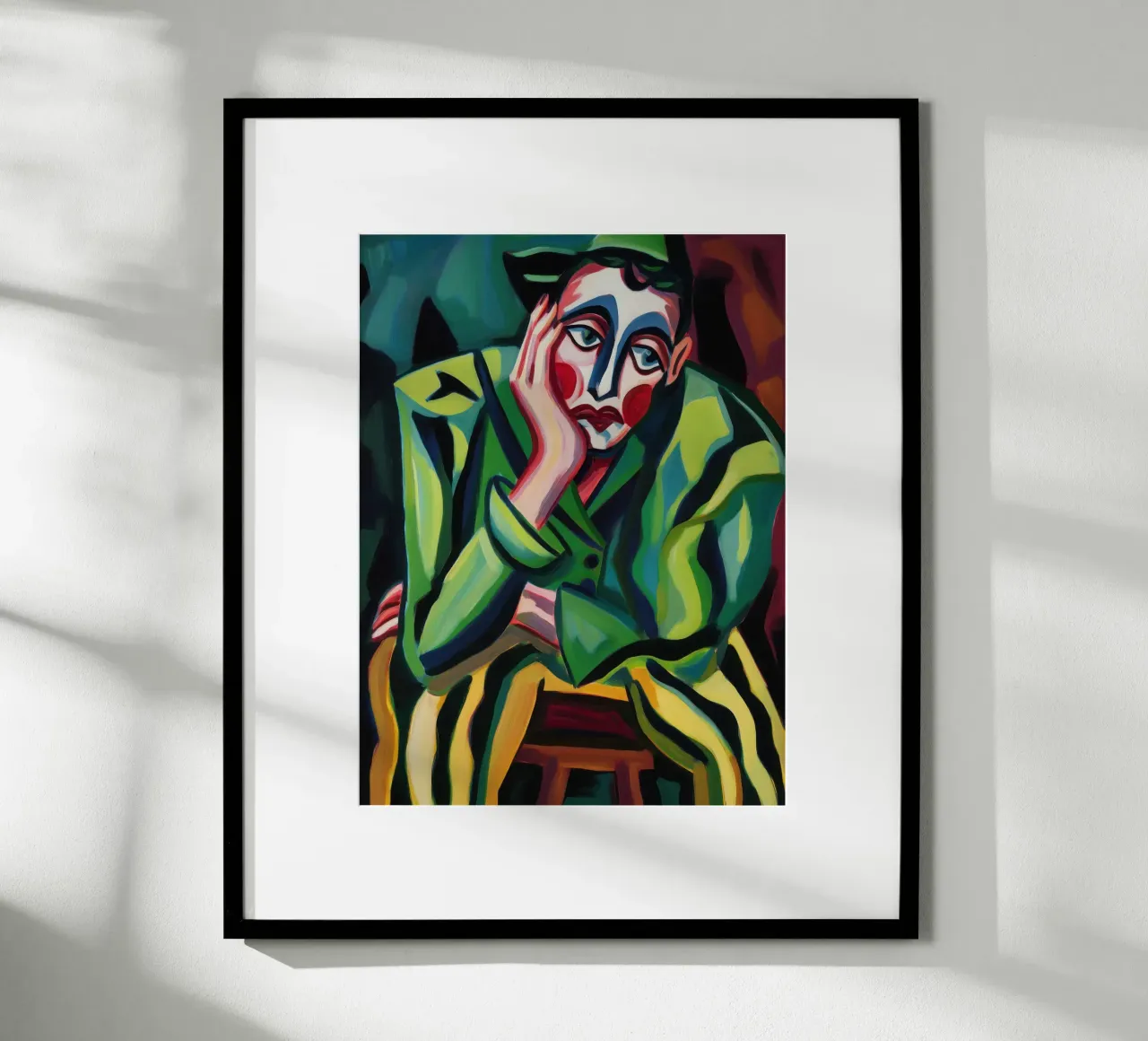 Der Müde Clown | Expressionistische Malerei Hahnemühle von Autofocus
