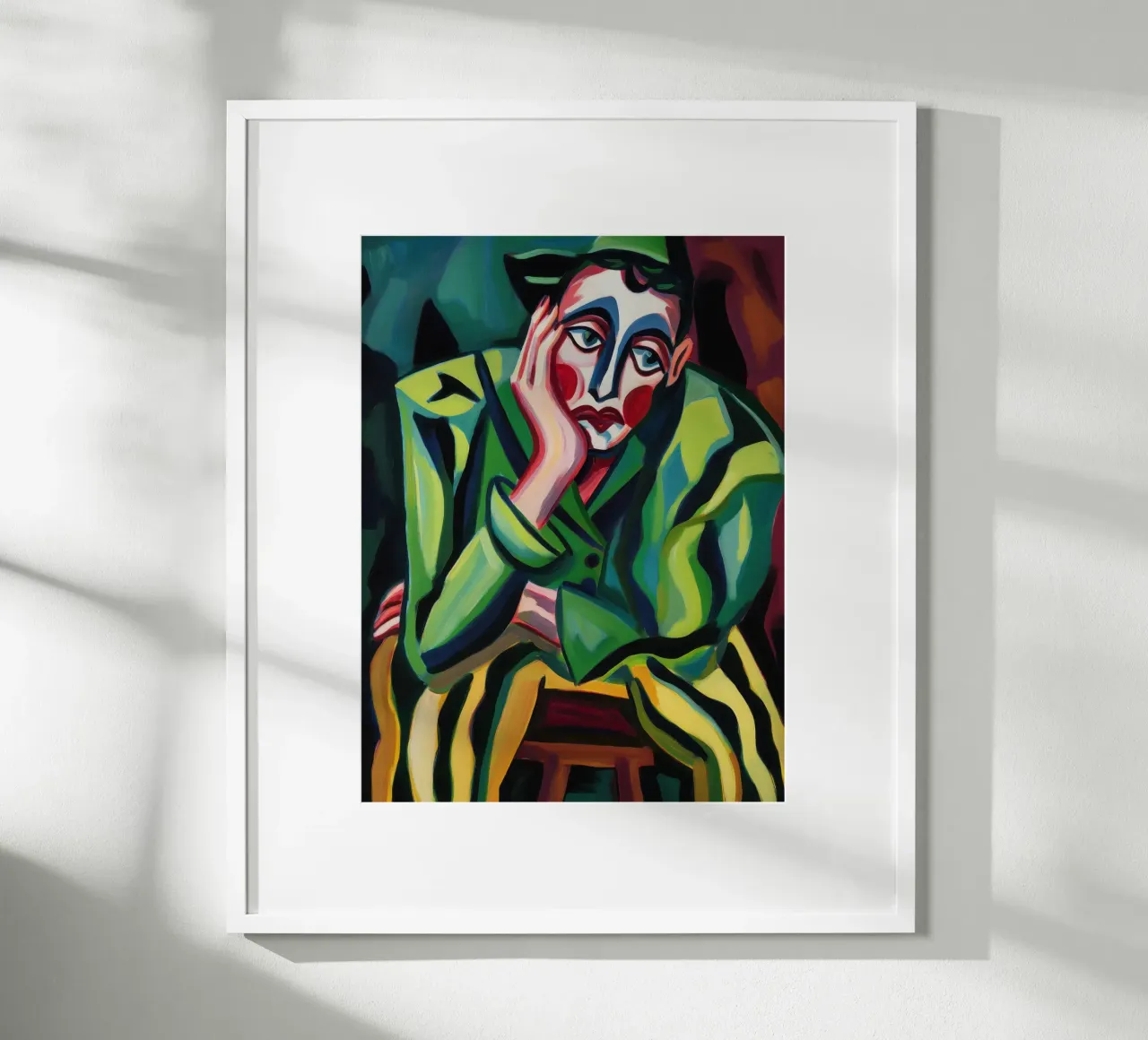 Der Müde Clown | Expressionistische Malerei Hahnemühle von Autofocus
