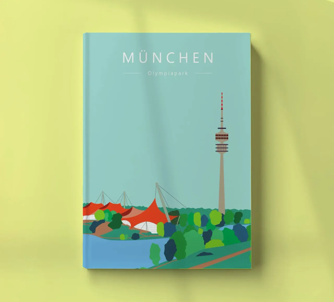 München, Olympiapark mit Olympiaturm, Bayern carnet de notes de Taimanta