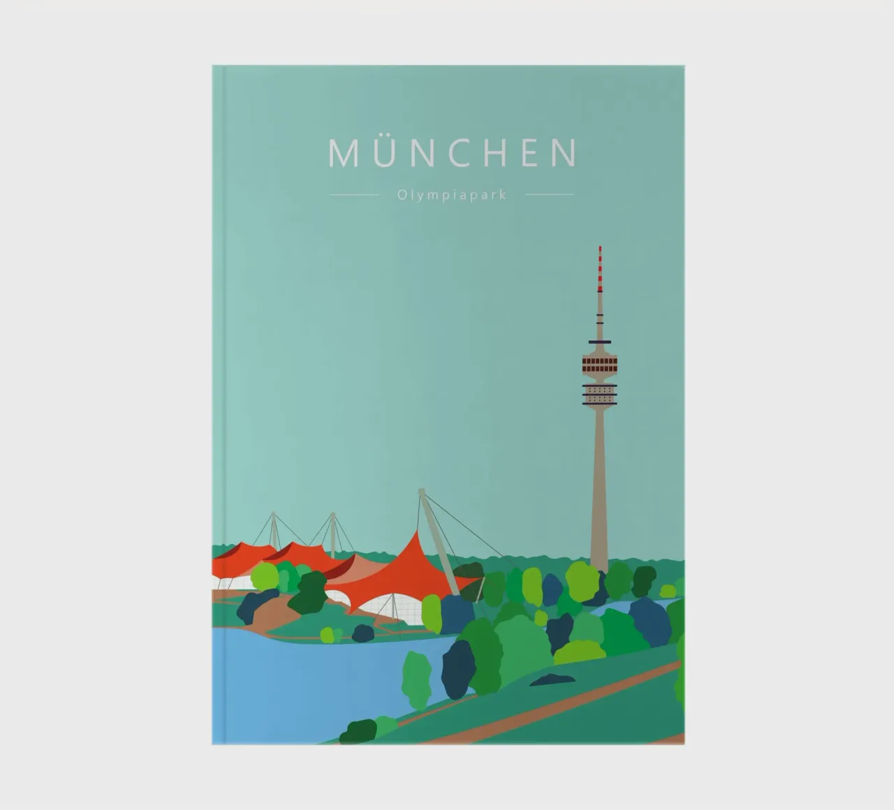 München, Olympiapark mit Olympiaturm, Bayern carnet de notes de Taimanta