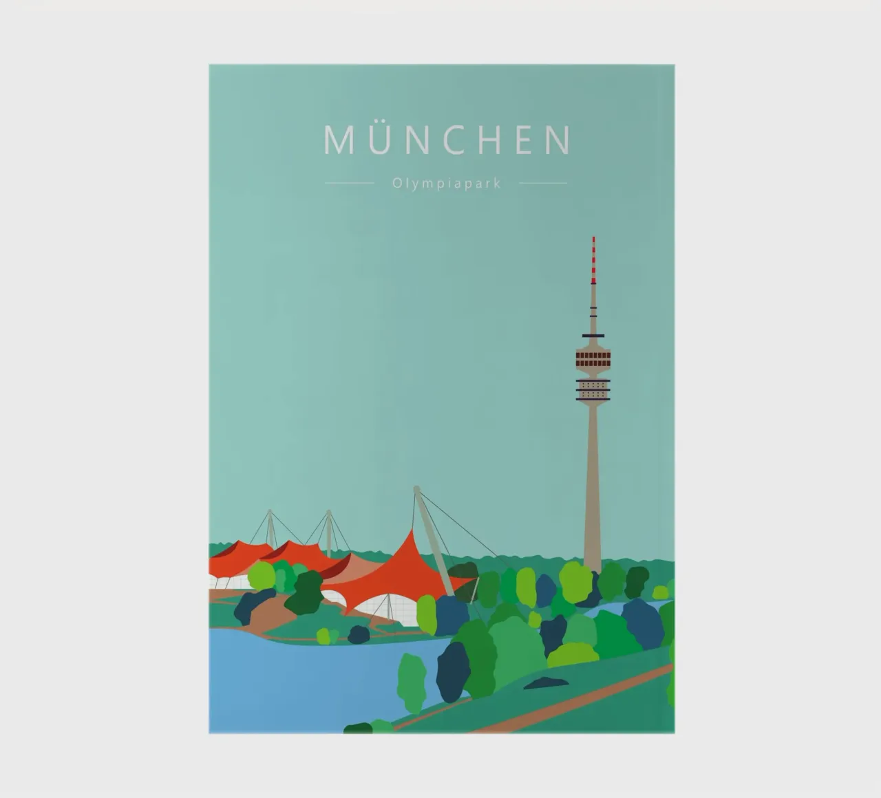 München, Olympiapark mit Olympiaturm, Bayern carnet de notes de Taimanta