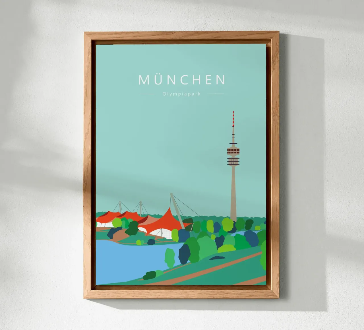 München, Olympiapark mit Olympiaturm, Bayern alluminio dibond da Taimanta