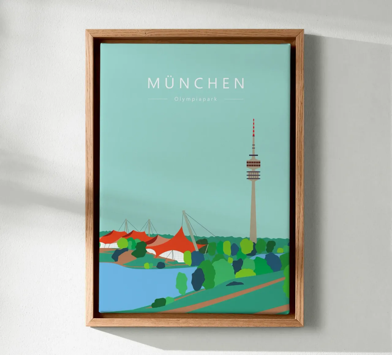 München, Olympiapark mit Olympiaturm, Bayern canvas by Taimanta