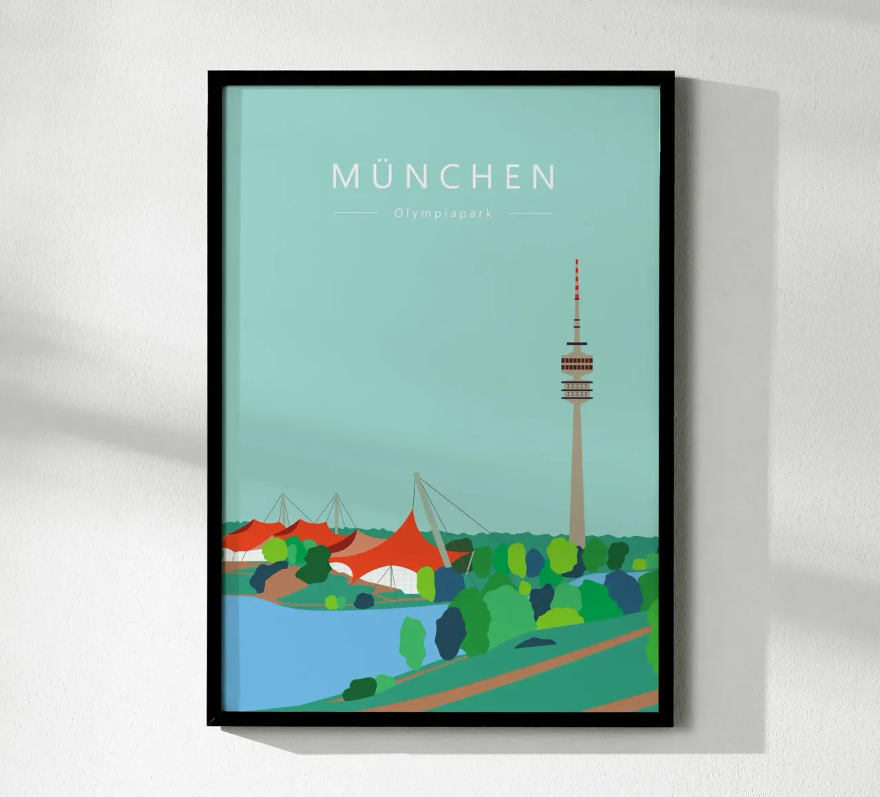 München, Olympiapark mit Olympiaturm, Bayern carta hahnemühle da Taimanta