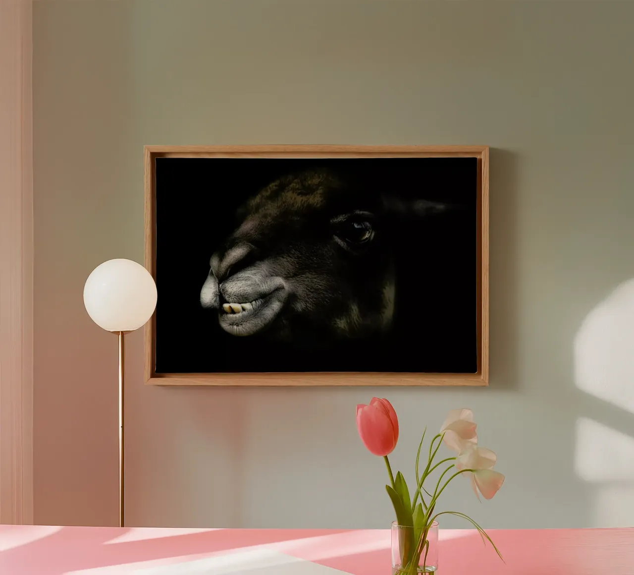 My Little Mona Lisa - Santiago Pascual Buye canvas met Baklijst van Pictufy