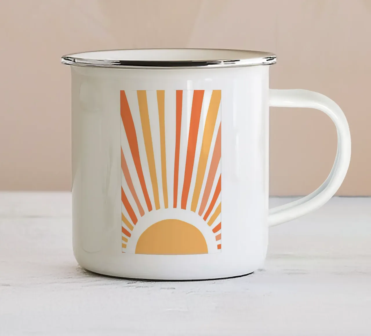 Poster con raggi di sole, arte per la camera dei bambini, stampa vivace tazza in smalto da Little Lola