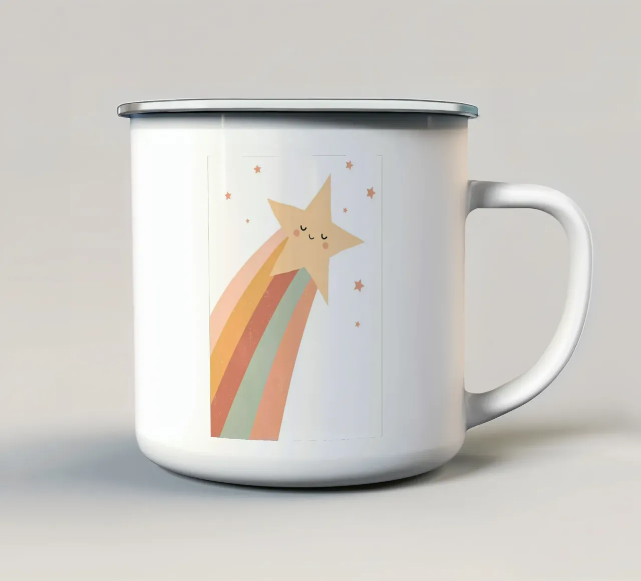 Stella cadente arcobaleno tazza in smalto da Little Lola