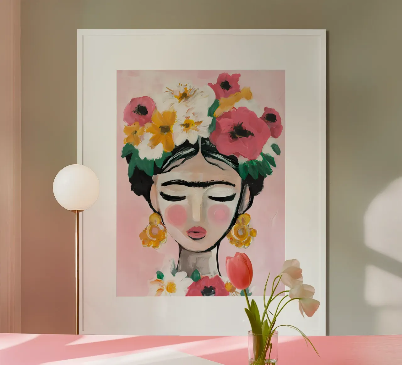 Frida Kahlo, Frida, Stampa floreale Frida poster da Boheme