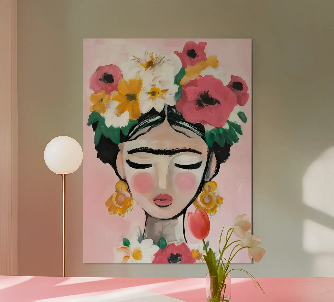 Frida Kahlo, Frida, Stampa floreale Frida poster da Boheme