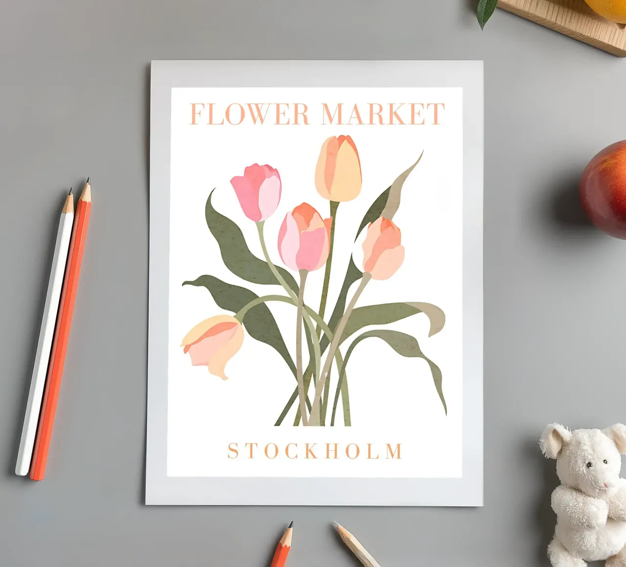 Bloemenmarkt Stockholm stickervel van Boheme