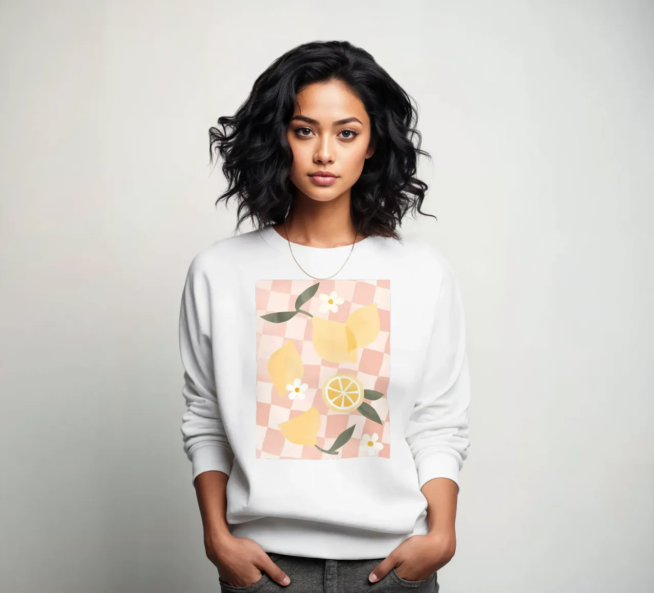 Zitrone Druck, Zitrone Poster, Obst Kunst Sweatshirt von Boheme