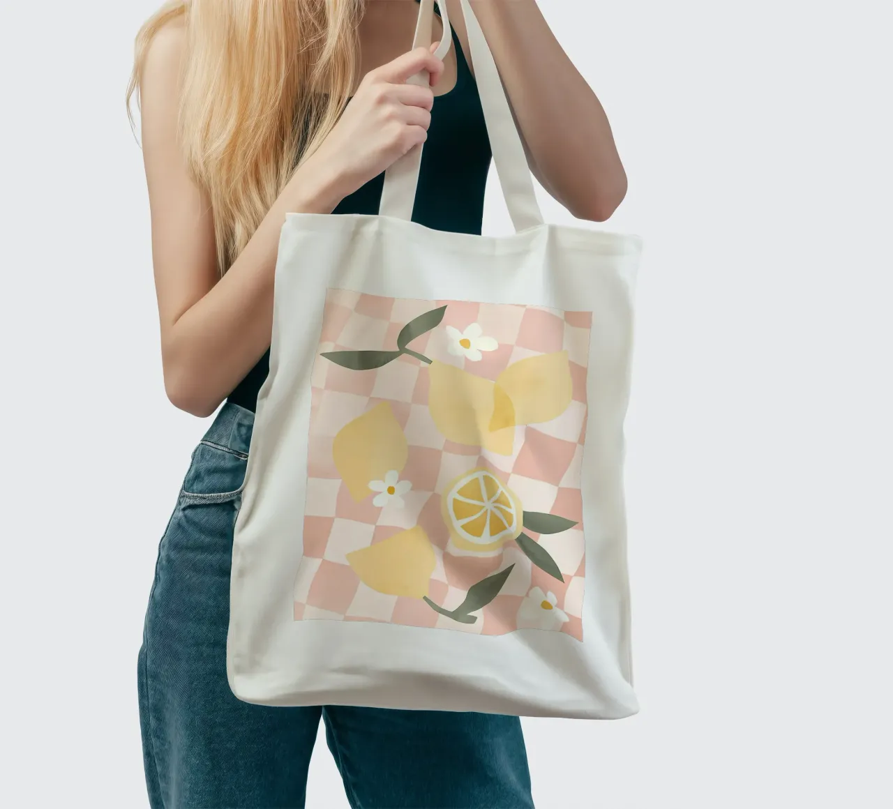 Zitrone Druck, Zitrone Poster, Obst Kunst Jutebeutel von Boheme