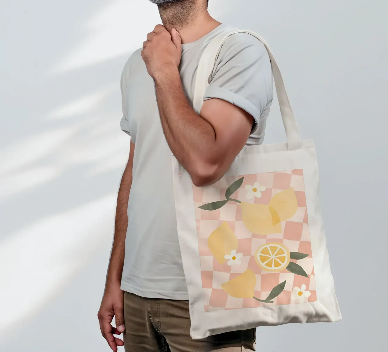 Zitrone Druck, Zitrone Poster, Obst Kunst Jutebeutel von Boheme