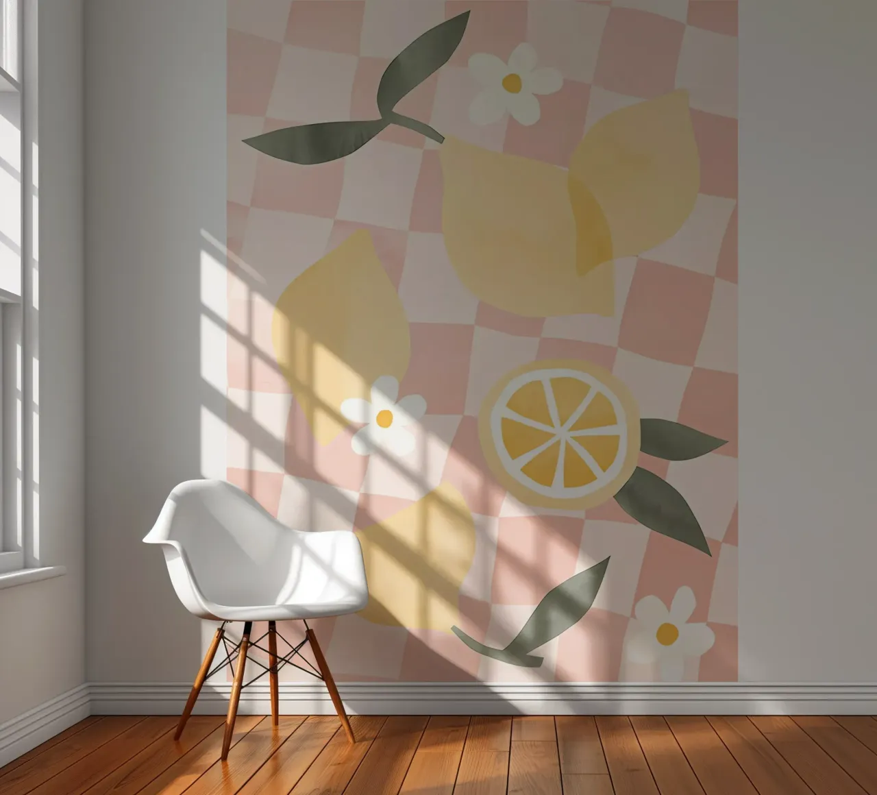 Zitrone Druck, Zitrone Poster, Obst Kunst Fototapete von Boheme