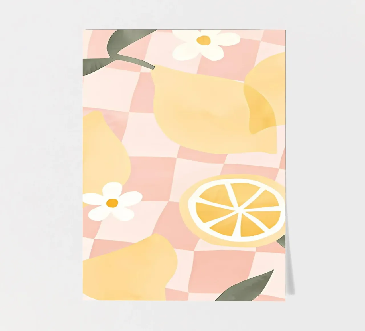 Zitrone Druck, Zitrone Poster, Obst Kunst Stickerbogen von Boheme