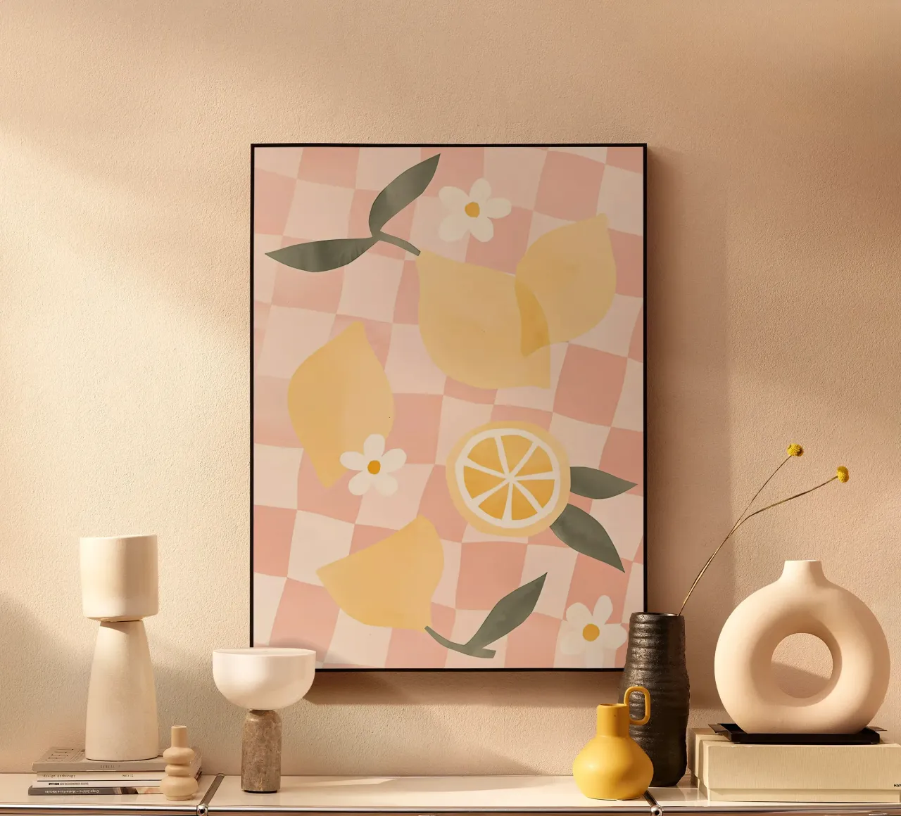 Zitrone Druck, Zitrone Poster, Obst Kunst Acryl-Glas von Boheme