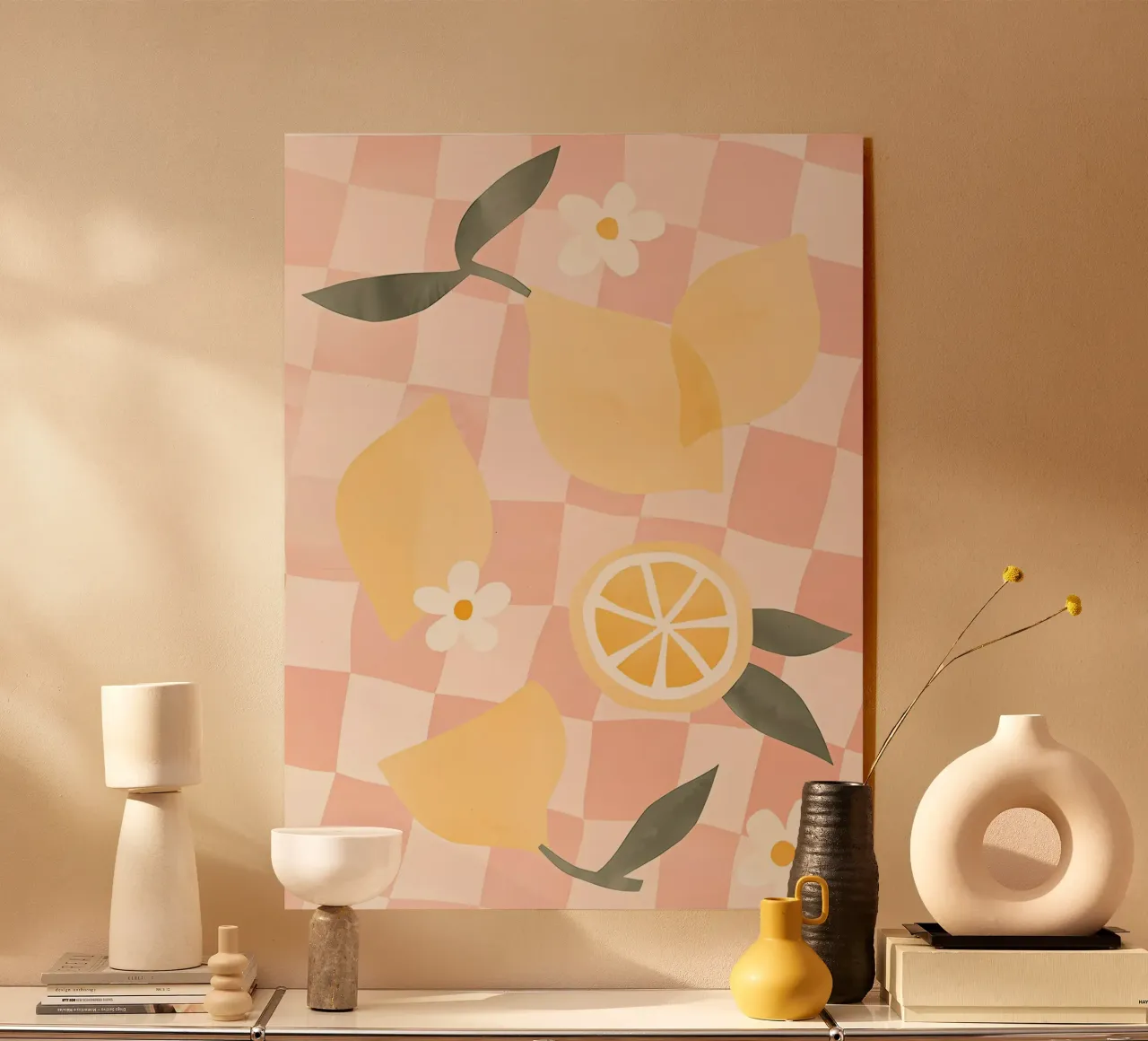 Zitrone Druck, Zitrone Poster, Obst Kunst Acryl-Glas von Boheme