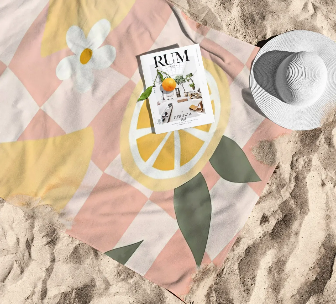 Zitrone Druck, Zitrone Poster, Obst Kunst Strandtuch von Boheme