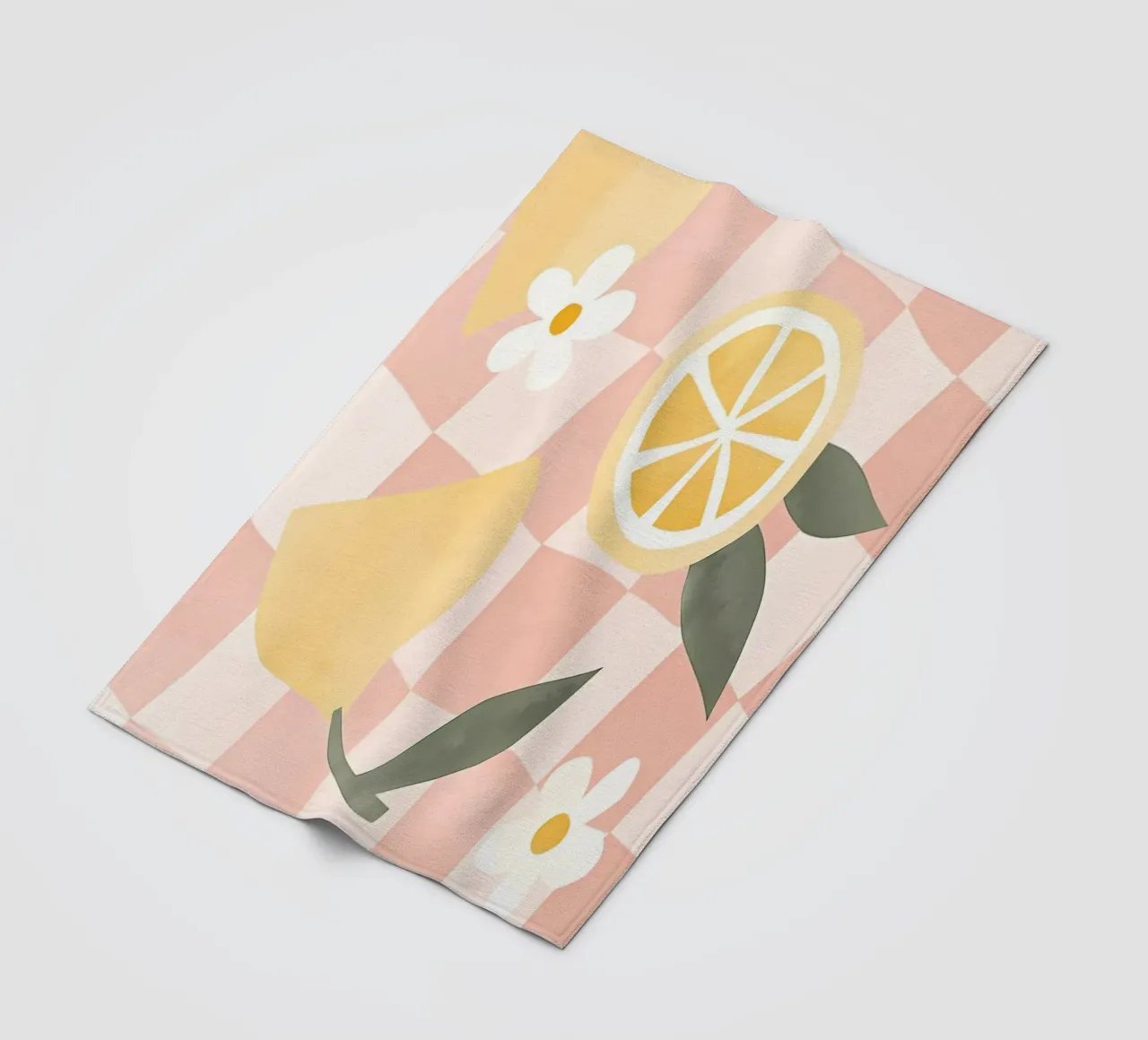Zitrone Druck, Zitrone Poster, Obst Kunst Fleecedecke von Boheme