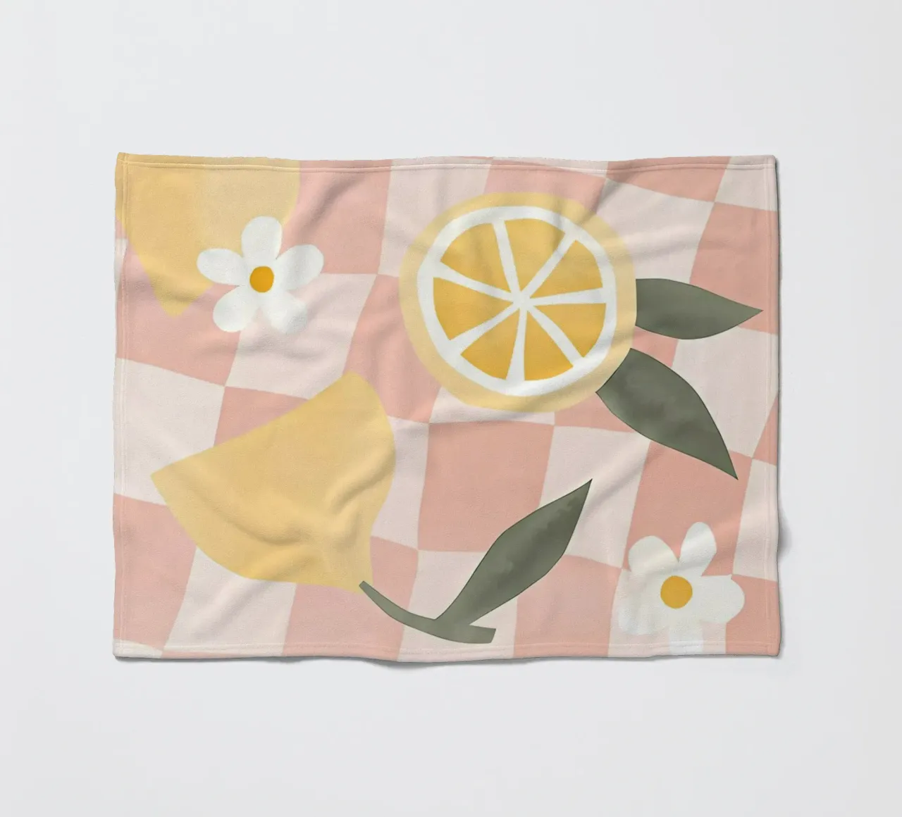 Zitrone Druck, Zitrone Poster, Obst Kunst Fleecedecke von Boheme