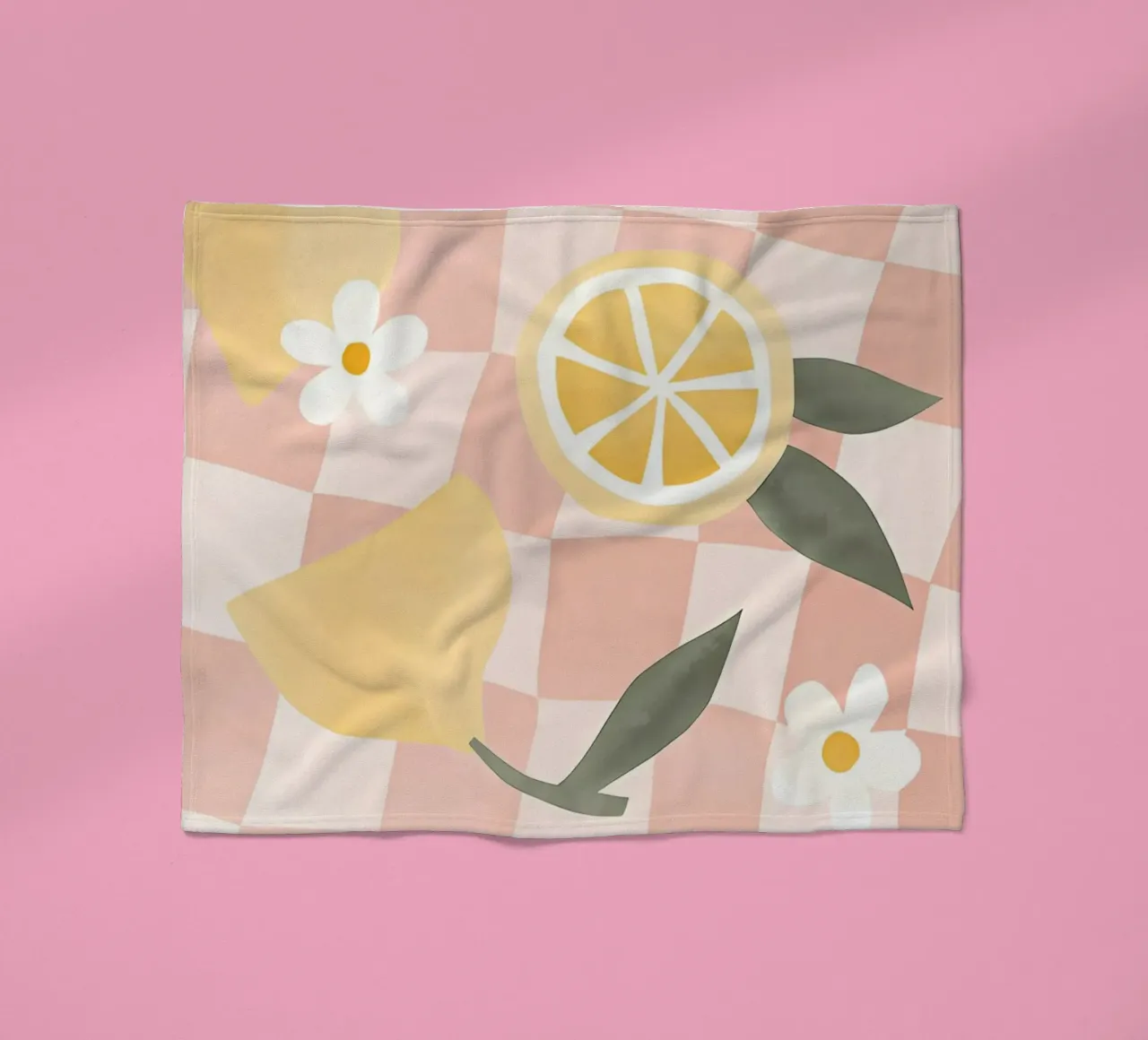 Zitrone Druck, Zitrone Poster, Obst Kunst Fleecedecke von Boheme