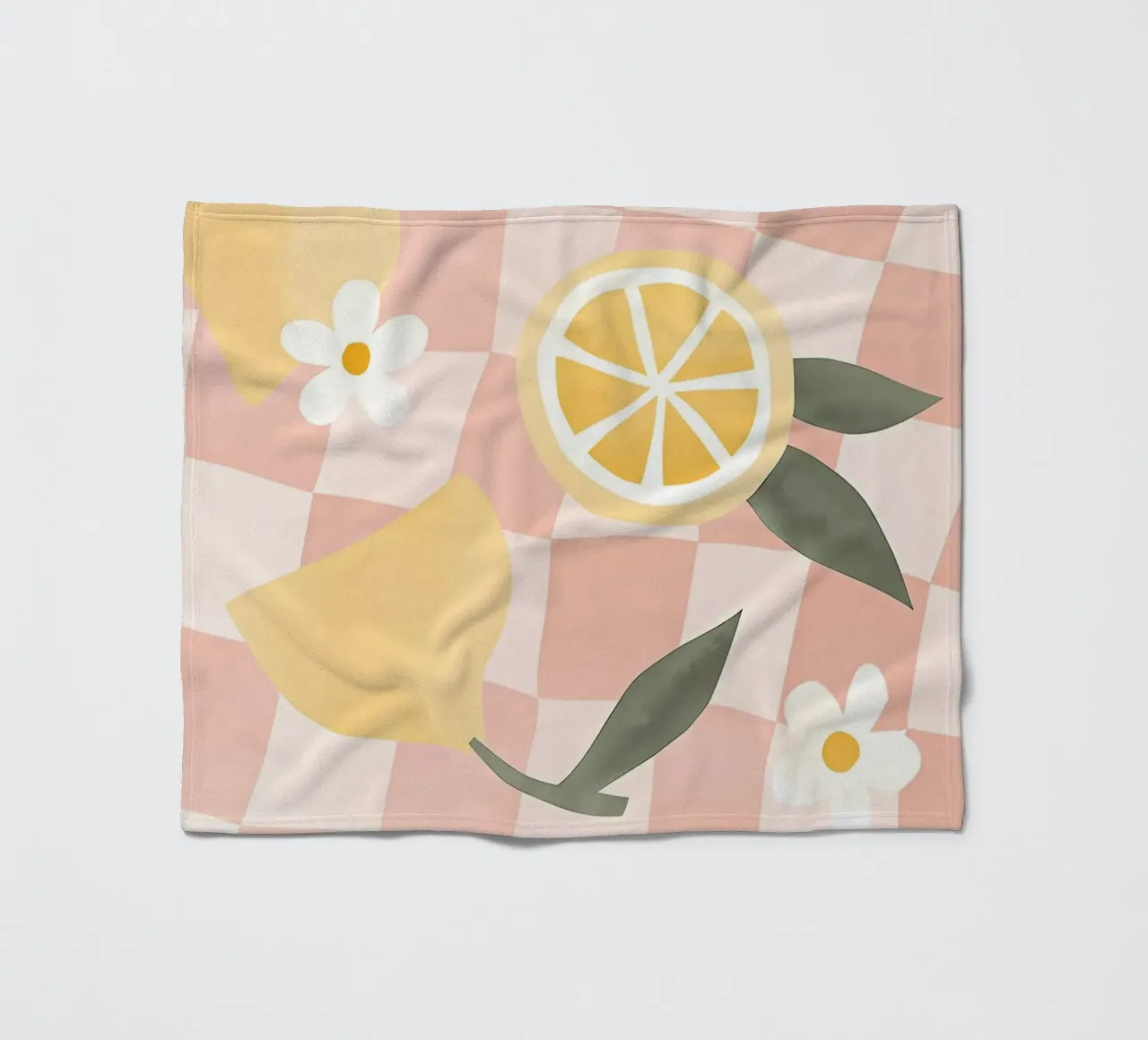 Zitrone Druck, Zitrone Poster, Obst Kunst Fleecedecke von Boheme