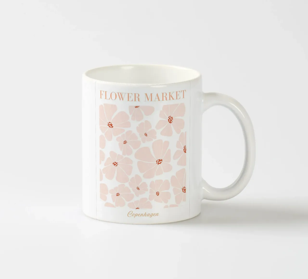 Mercato dei fiori di Copenhagen, stampa a fiori rosa tazza in ceramica da Boheme