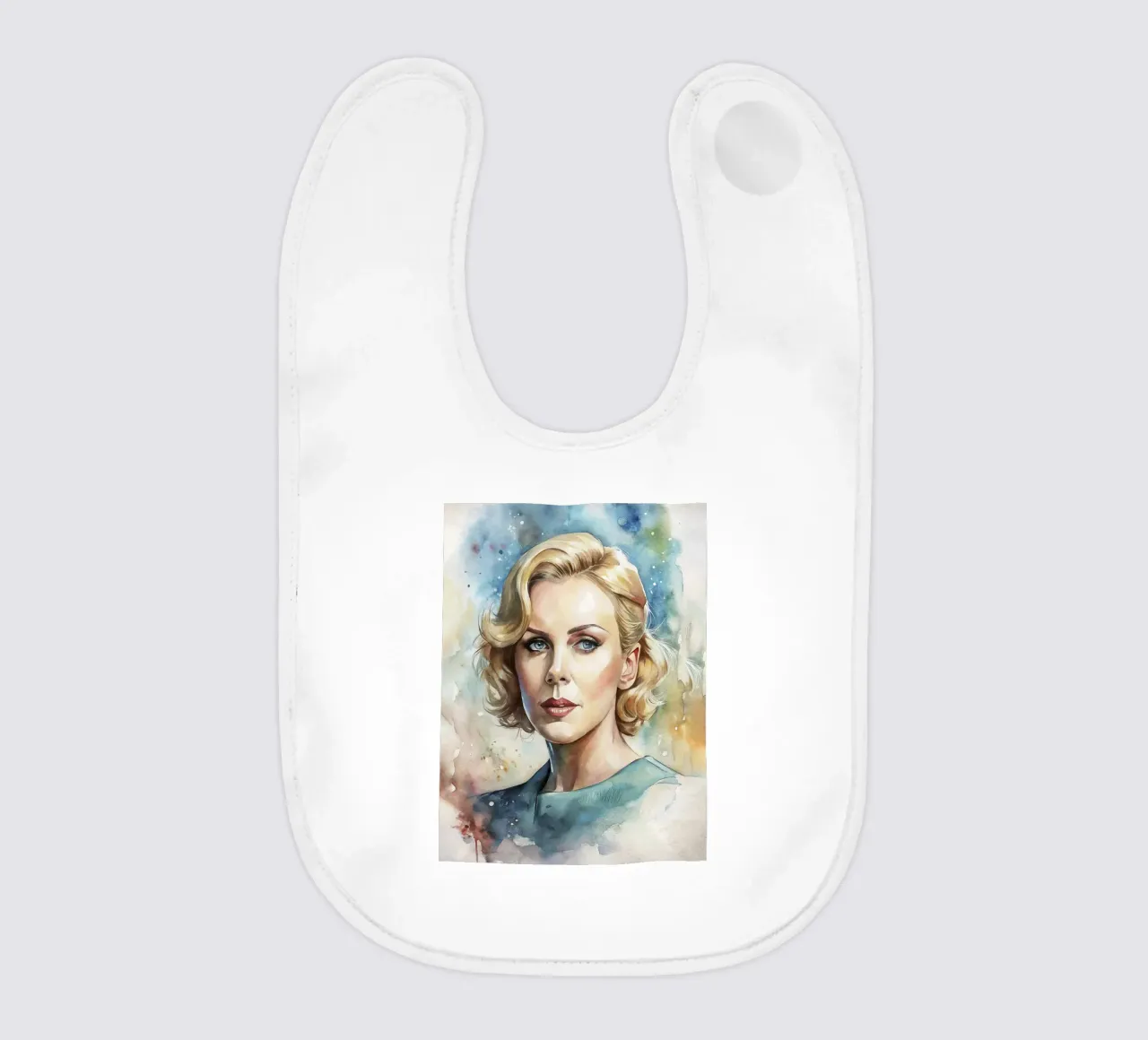 Charlize Theron in acquerello bavaglino da ARTVI-SHOP