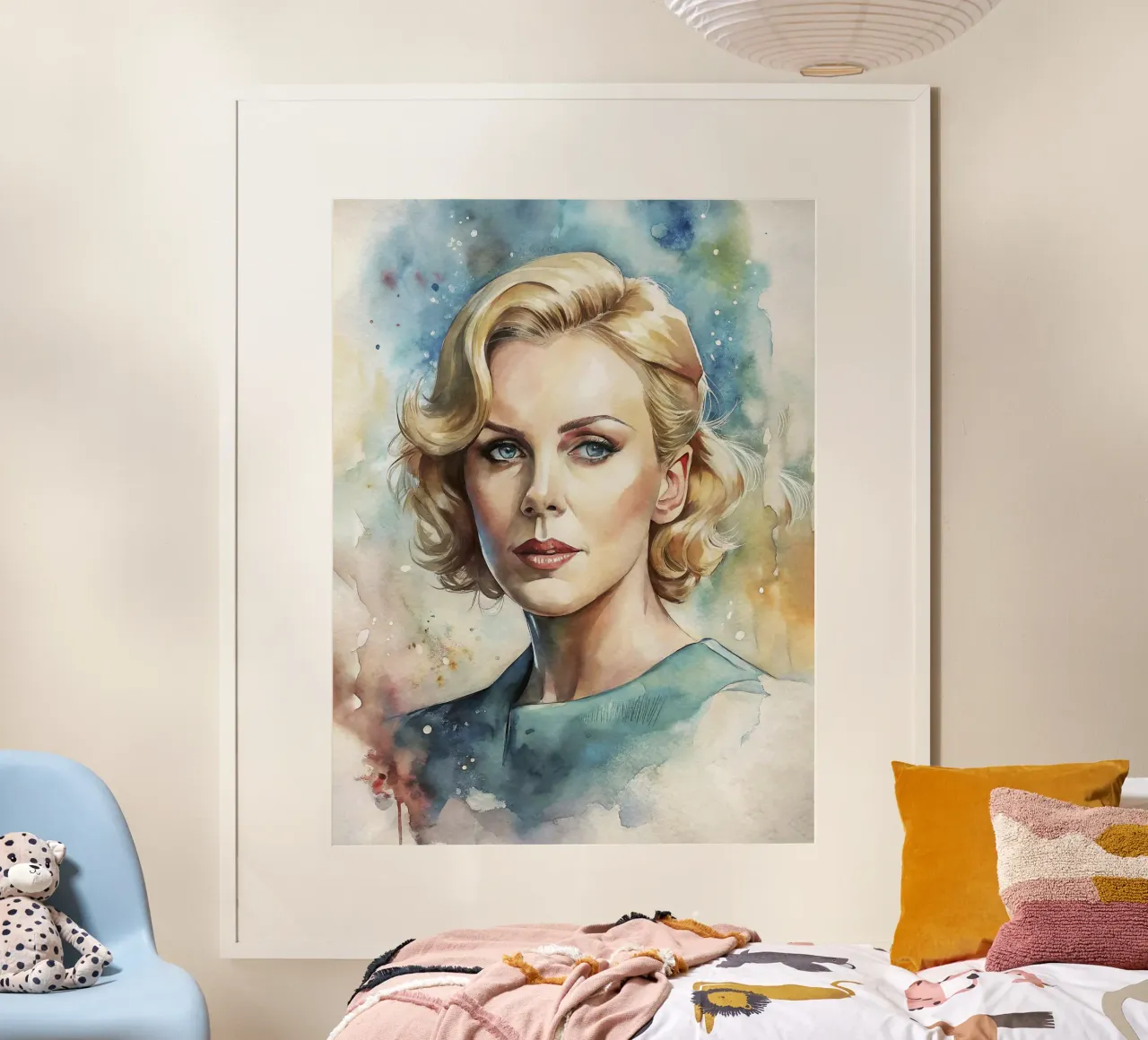 Charlize Theron in acquerello carta hahnemühle da ARTVI-SHOP