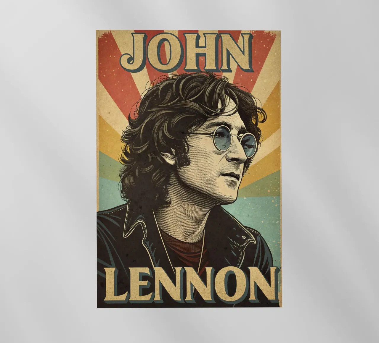 Ritratto d'epoca di John Lennon pellicola backlit da 🎁 ARTVI-SHOP