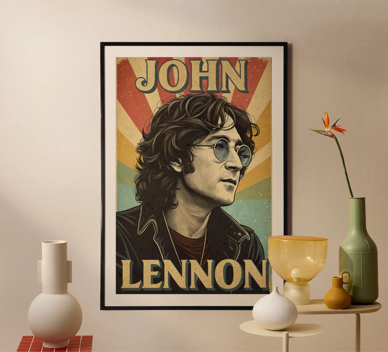 John Lennon vintage portret poster van ARTVI-SHOP