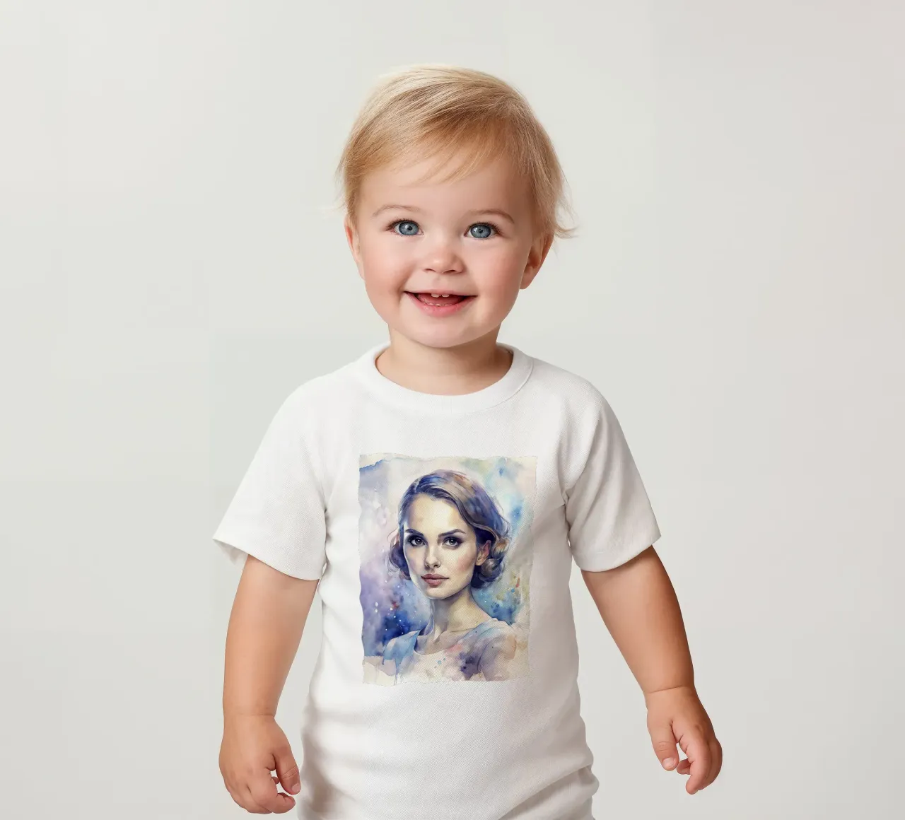 Natalie Portman in acquerello maglietta neonato da 🎁 ARTVI-SHOP