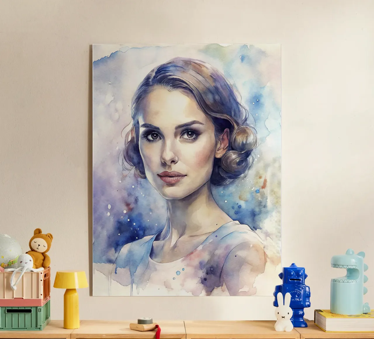 Natalie Portman in acquerello plexiglass da 🎁 ARTVI-SHOP