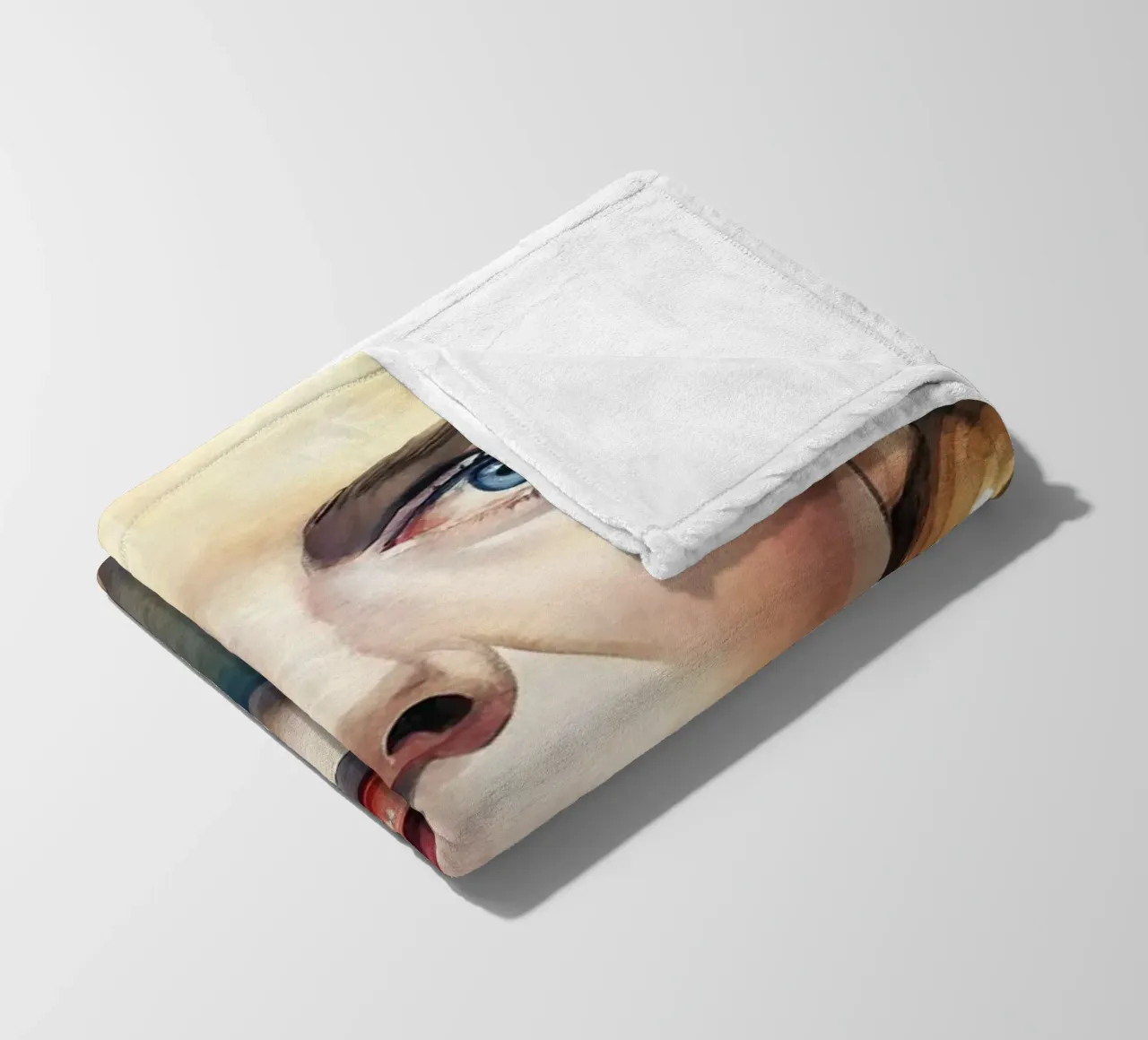 Ingrid Bergman in acquerello coperta in pile da ARTVI-SHOP