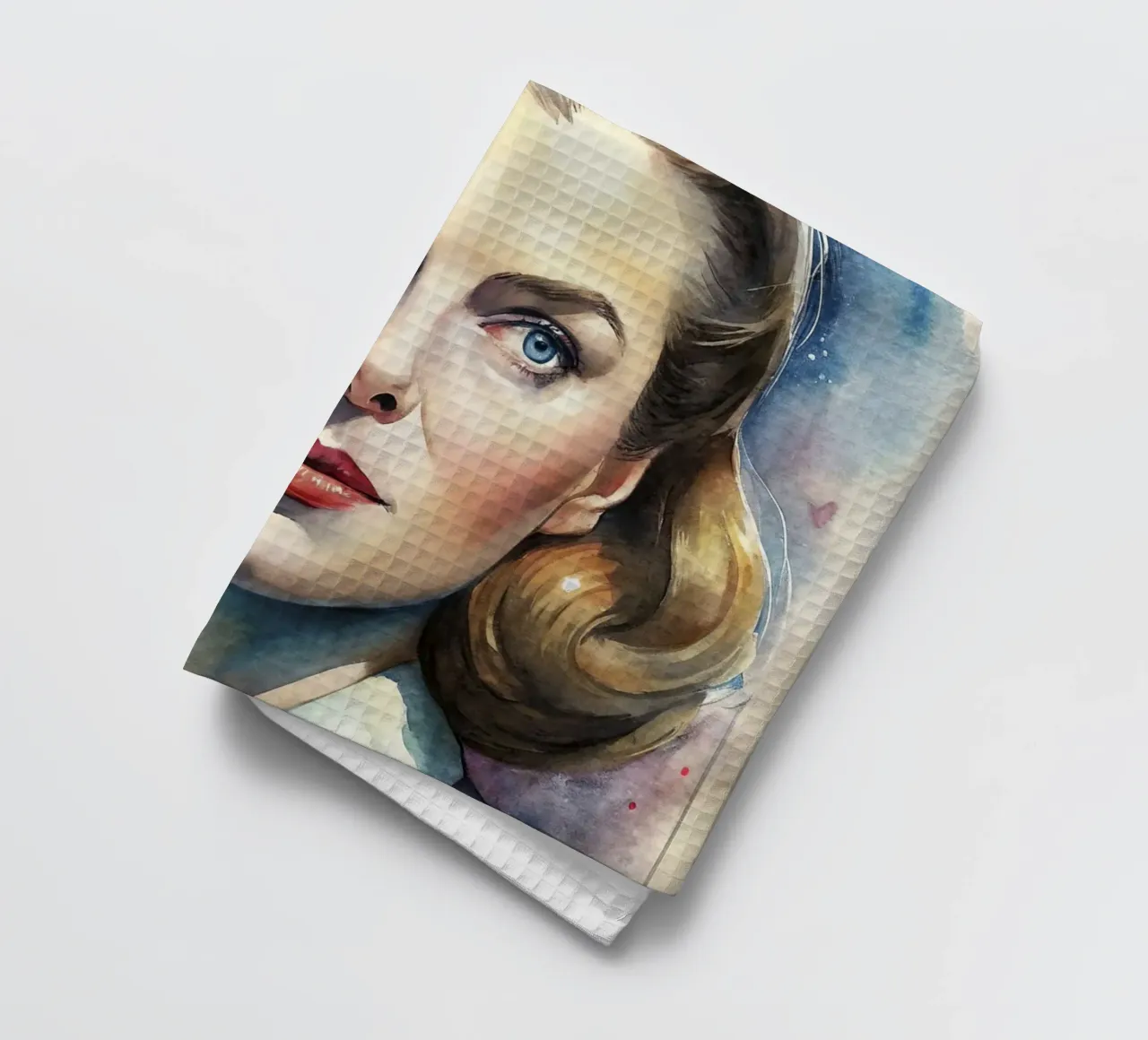 Ingrid Bergman in acquerello canovaccio da cucina da ARTVI-SHOP