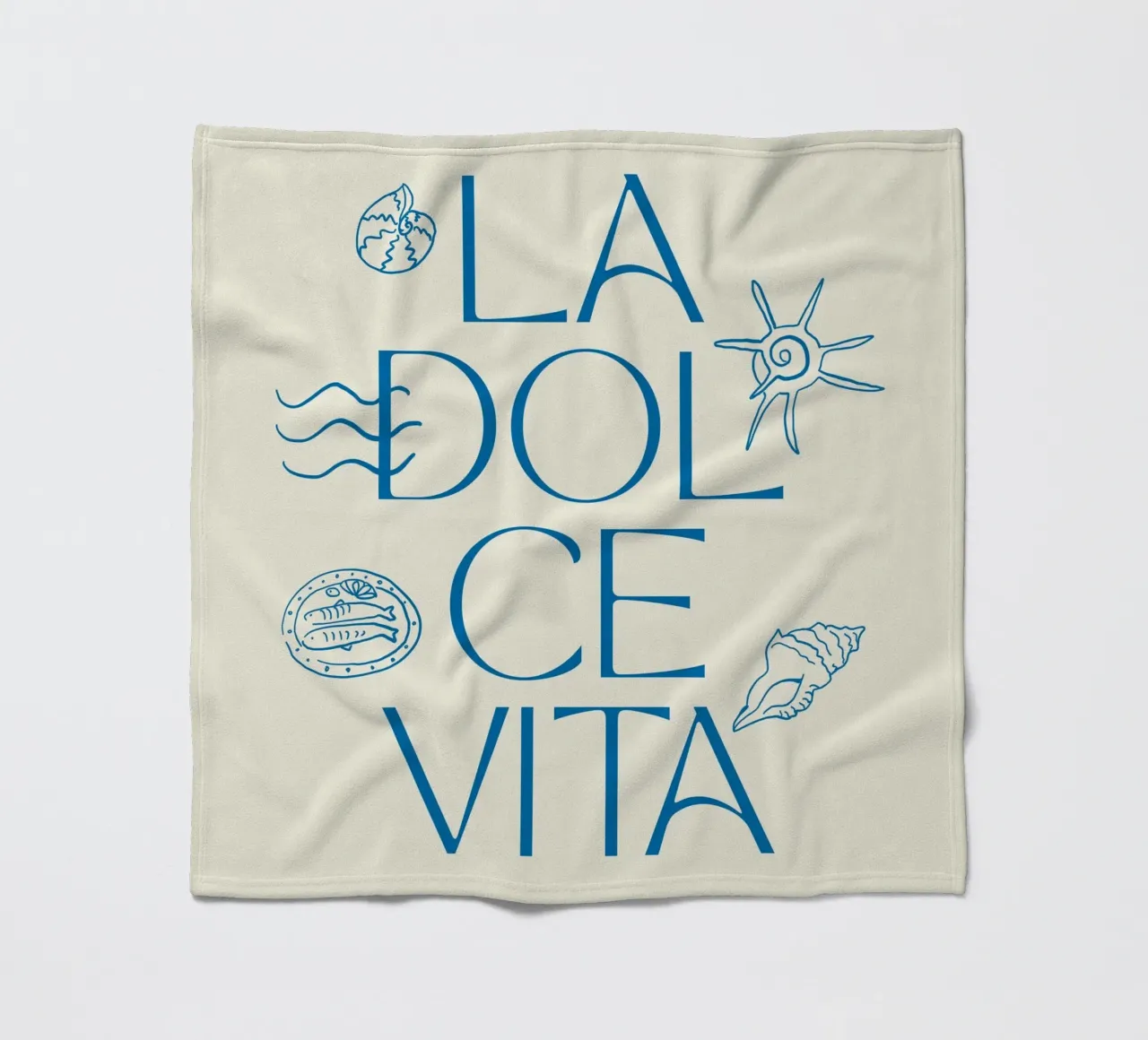 La Dolce Vita, Sea Shell Print coperta in pile da DolceVita