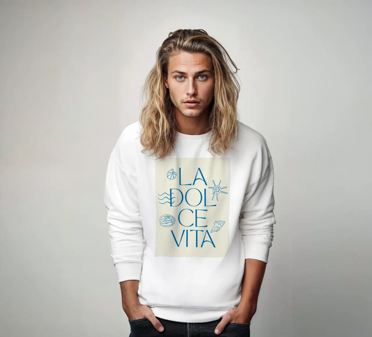 La Dolce Vita, Sea Shell Print felpa da DolceVita