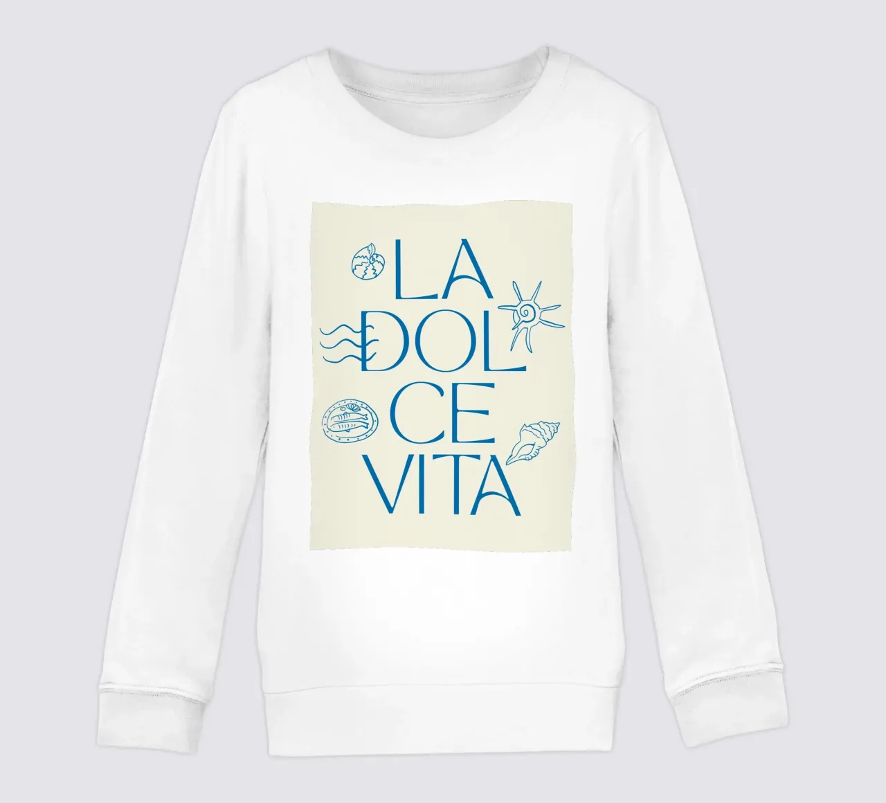 La Dolce Vita, Sea Shell Print felpa bambino da DolceVita