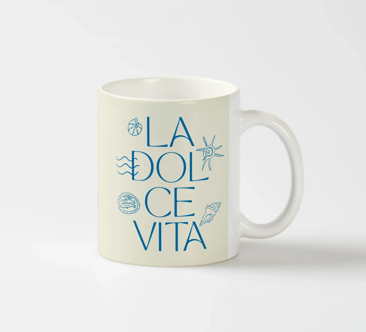 La Dolce Vita, Sea Shell Print tazza in ceramica da DolceVita