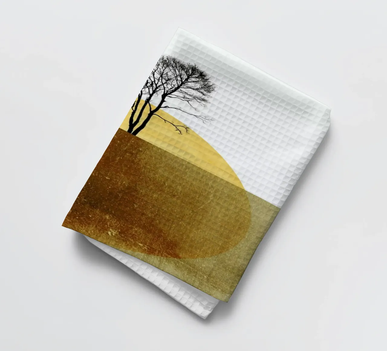 Golden Ocean tea towel by Kubistika