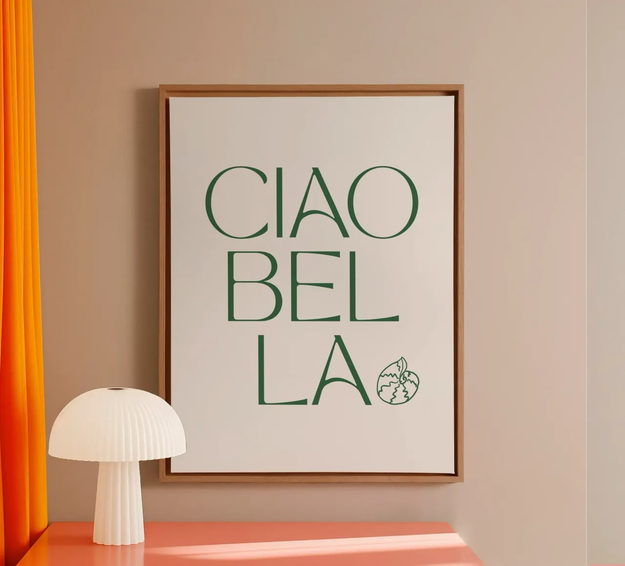 Ciao Bella Italië afdrukken canvas met Baklijst van DolceVita