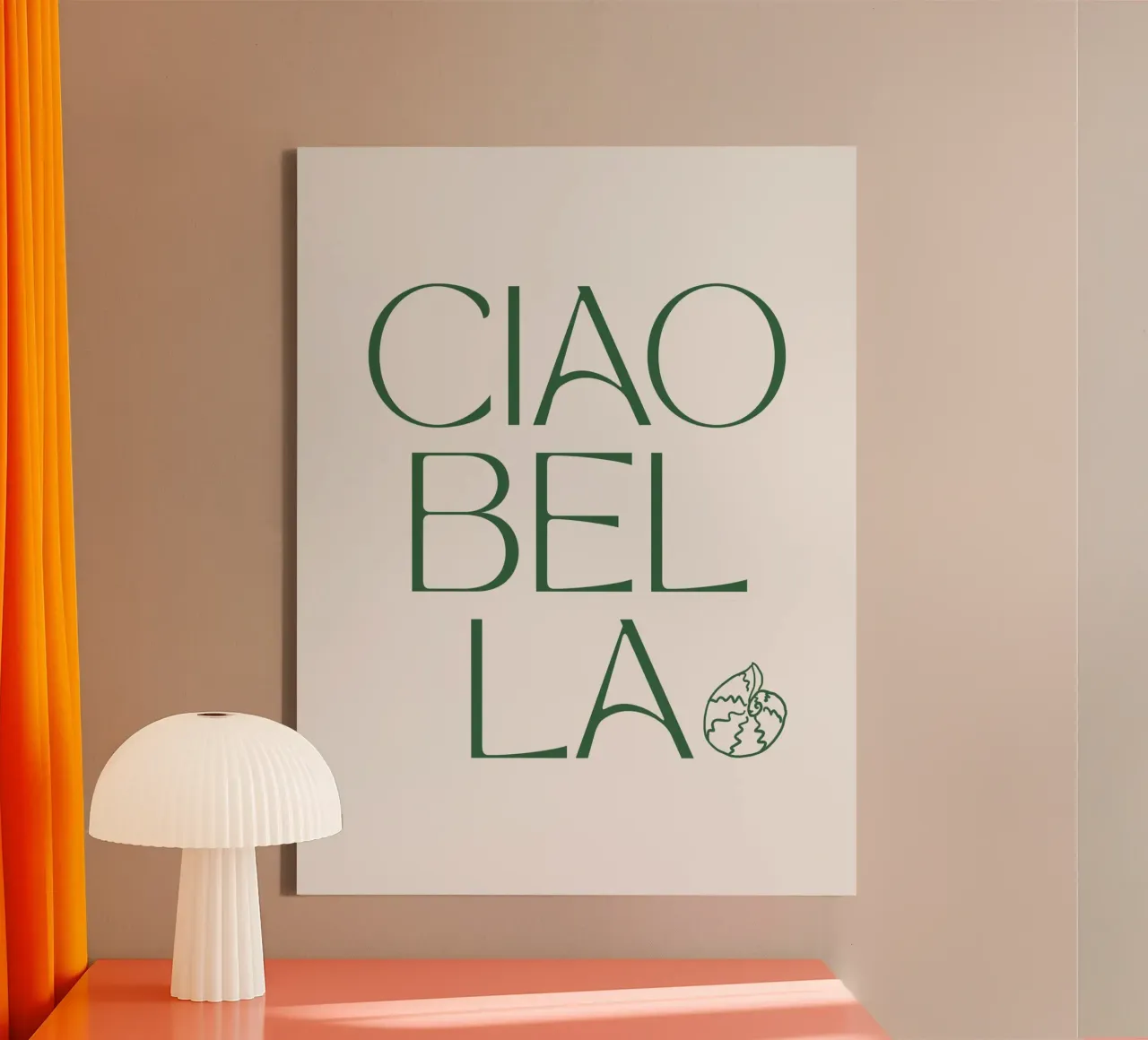 Ciao Bella Italië afdrukken canvas met Baklijst van DolceVita