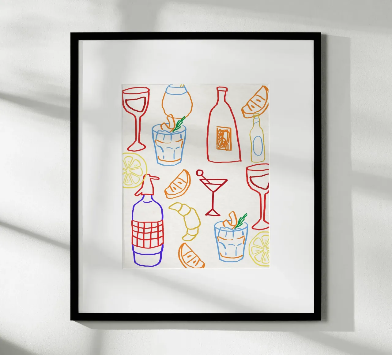 Italian Cocktail icons poster by DolceVita